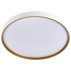 Plafon Com LED 3 em 1 Metal Branco e Dourado 26x7cm Toronto Hevvy Iluminação